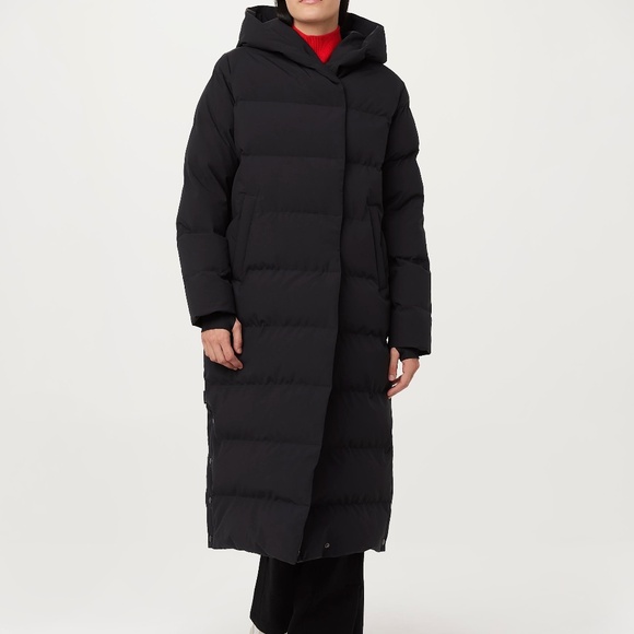 Frank And Oak The Highland Long Puffer Coat in Black Size LL - Picture 1 of 3